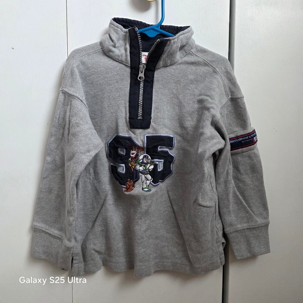 vintage Disney Toy Story quarter-zip pullover fleece sweatshirt Buzz Woody sz XS